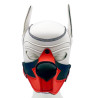 Kinky Puppy Cagoule Puppy Fox Néoprène Blanc-Rouge